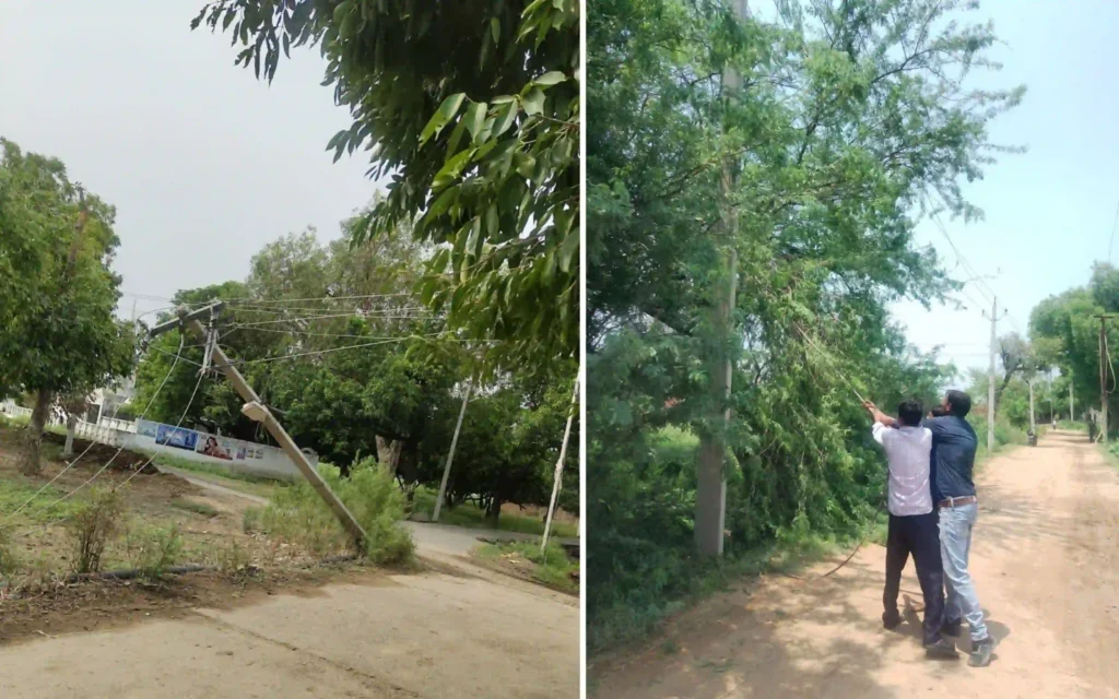 लगभग 70 बिजली पोल टूटने से 2 दर्जन से अधिक गांव अंधेरे में, मरम्मत में जुटा विभाग 3 111023